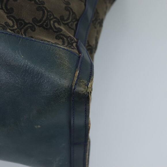 CELINE Paris Macadam Canvas Tote Bag Brown Navy Gold - Picture 14 of 16